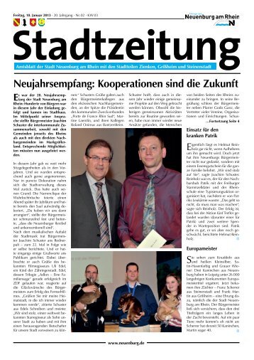 Stadtzeitung KW 03 - Stadt Neuenburg am Rhein