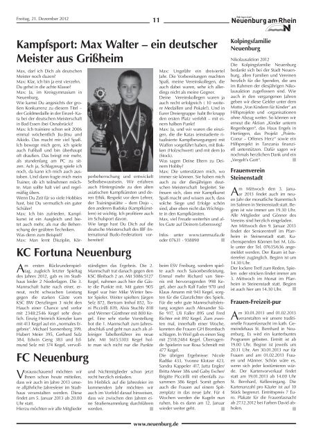Stadtzeitung KW 51 - Stadt Neuenburg am Rhein