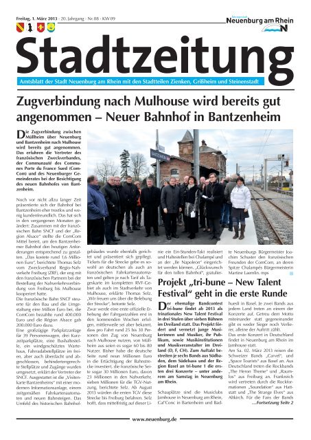 Stadtzeitung KW 09 - Stadt Neuenburg am Rhein