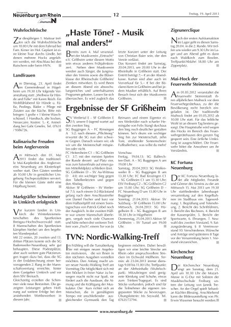 Stadtzeitung KW 16 - Stadt Neuenburg am Rhein