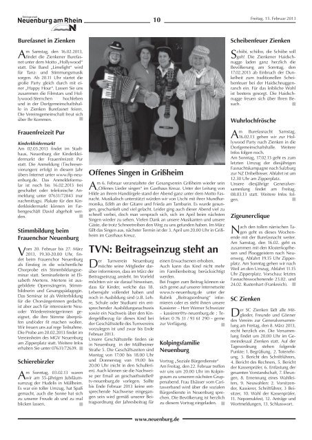 Stadtzeitung KW 07 - Stadt Neuenburg am Rhein