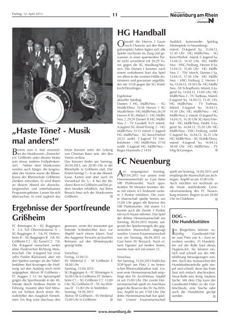 Stadtzeitung KW 15 - Stadt Neuenburg am Rhein