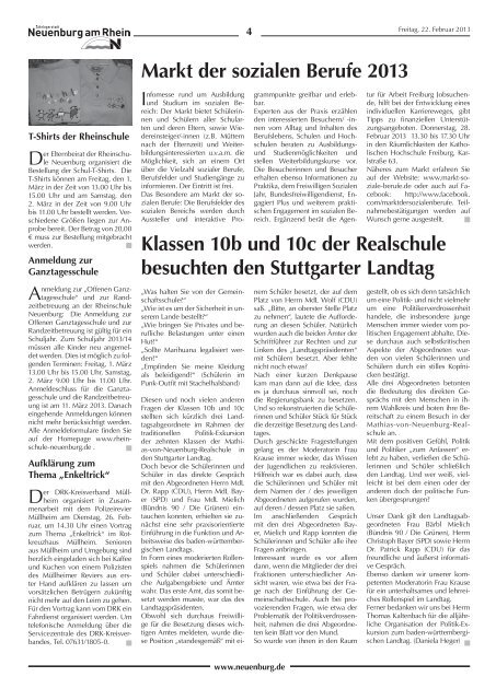 Stadtzeitung KW 08 - Stadt Neuenburg am Rhein