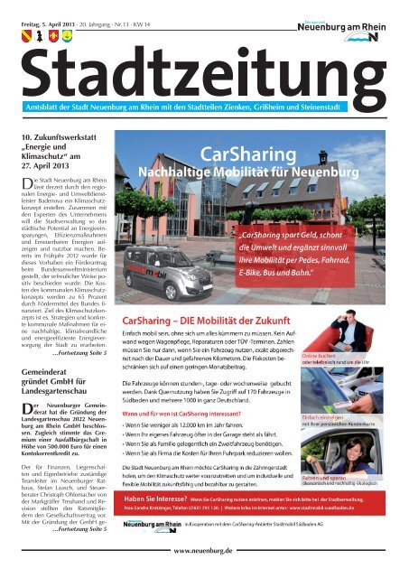Stadtzeitung KW 14 - Stadt Neuenburg am Rhein