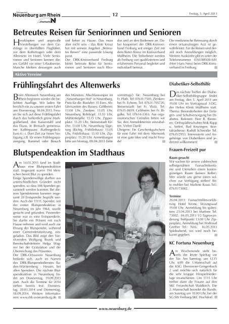 Stadtzeitung KW 14 - Stadt Neuenburg am Rhein