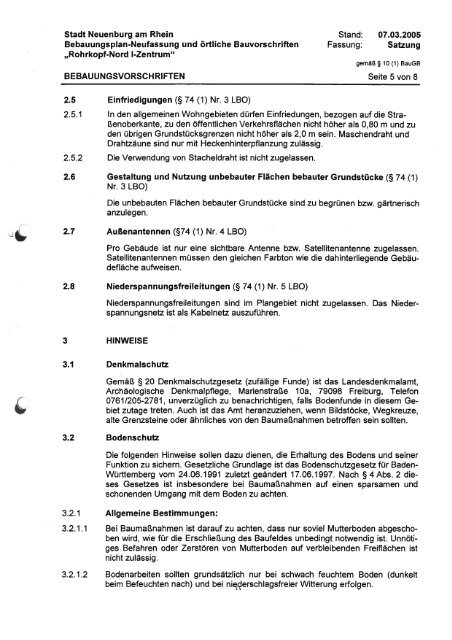 Bebauungsvorschriften „Rohrkopf Nord I - Zentrum“.pdf - Stadt ...