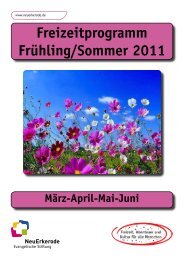 Freizeitprogramm Frühling/Sommer 2011 - NeuErkerode