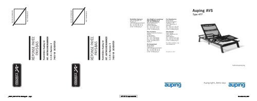 6511870_11-2007 - Auping Service Manual