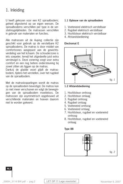 Auping K2 - Auping Service Manual
