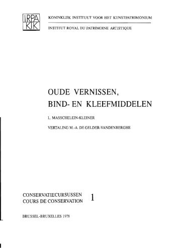 oude vernissen, bind- en kleefmiddelen - aboutrestoration.eu