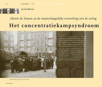 Het concentratiekampsyndroom als sociaal succes - Cogis