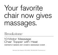 Your favorite chair now gives massages. - Brookstone