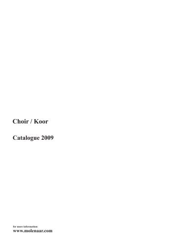 Choir / Koor - Molenaar Edition