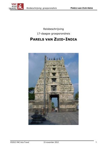 reisbeschrijving Parels van Zuid-India - VNC Asia Travel