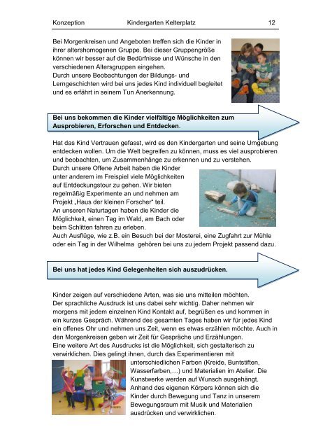 Konzeption des Kindergartens Kelterplatz - Stadt Neuffen