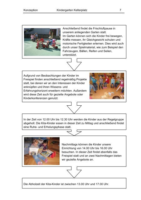 Konzeption des Kindergartens Kelterplatz - Stadt Neuffen