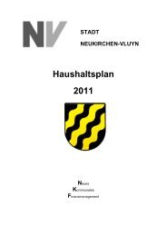 Haushaltsplan 2011 - Stadt Neukirchen-Vluyn