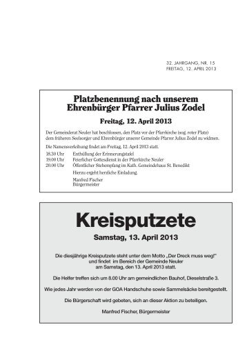 Amtsblatt KW 15 - Neuler