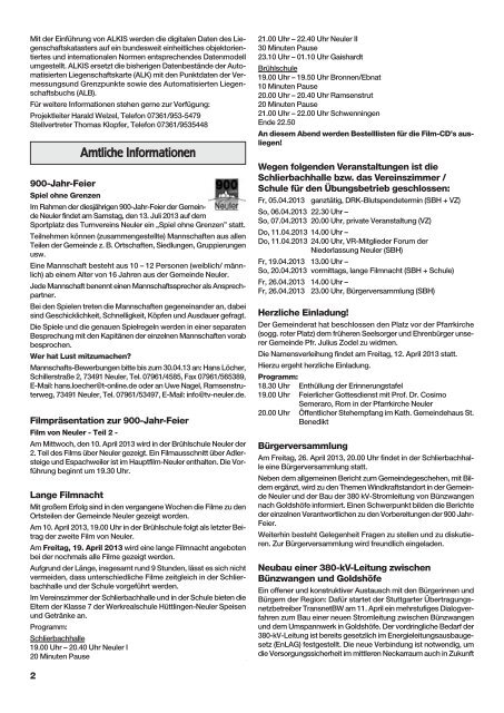 Amtsblatt KW 14 - Neuler