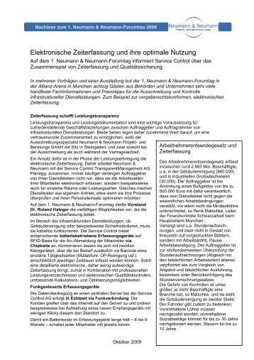 Elektronische Zeiterfassung und ihre optimale Nutzung - Neumann ...