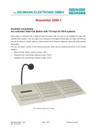 Newsletter 2009-1 - Neumann Elektronik