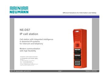 NE-DS7 IP call station - Neumann Elektronik