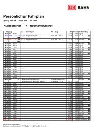 Pers ¨onlicher Fahrplan - Neumarkt 4 You