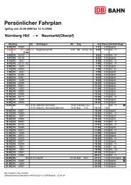 Pers ¨onlicher Fahrplan - Neumarkt 4 You