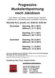 Progressive Muskelentspannung nach Jakobson - NeuroCafe Stuttgart