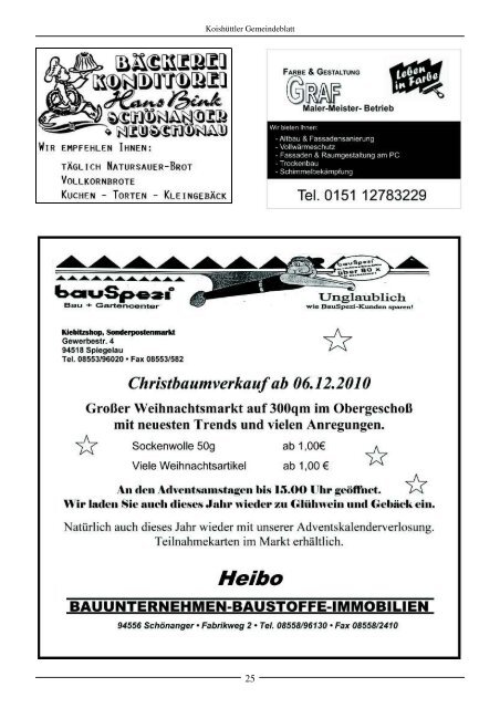 Gemeindeblatt Dezember 2010 - Neuschönau