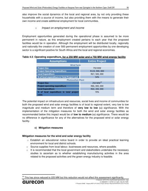 Final EIAR - Aurecon AME Environmental | Environmental Projects