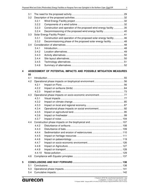 Final EIAR - Aurecon AME Environmental | Environmental Projects