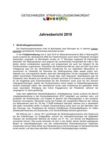 ostschweizer strafvollzugskonkordat - Amt für Justizvollzug - Kanton ...