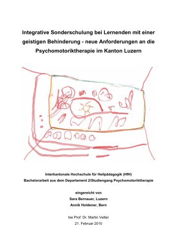 Integrative Sonderschulung bei Lernenden mit einer ... - BSCW