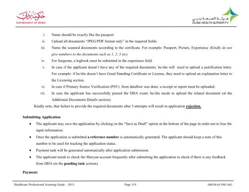Dubai Healthcare Professionals Licensing Guide 2013
