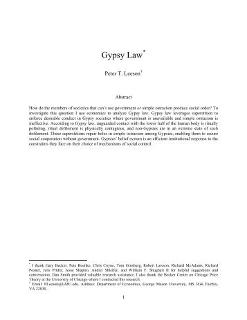 Gypsy Law