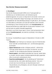 Das Zürcher Ressourcenmodell - netz NRW