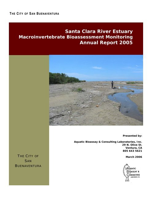 Santa Clara River Estuary Annual Report 2005 - City Of Ventura