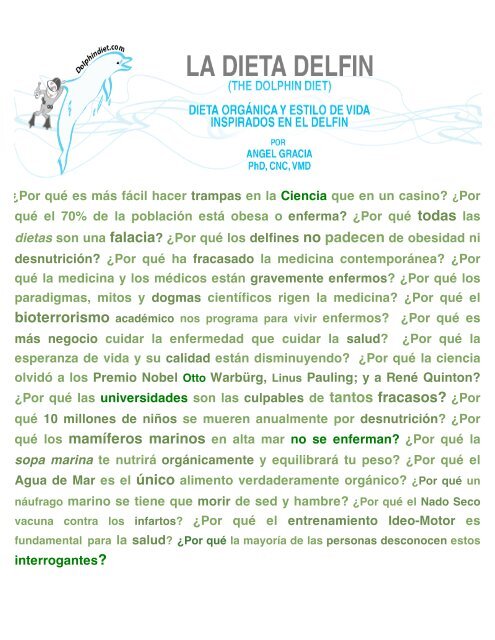 Dieta del delfín o cómo adelgazar y perder peso consumiendo agua de mar