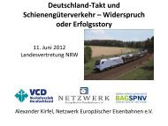 Deutschlandtakt und Schienengüterverkehr - Netzwerk Privatbahnen