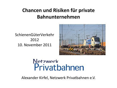 Präsentation - Netzwerk Privatbahnen