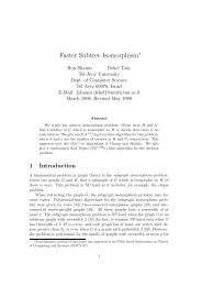 Faster Subtree Isomorphism∗ - the Department of Computer Science