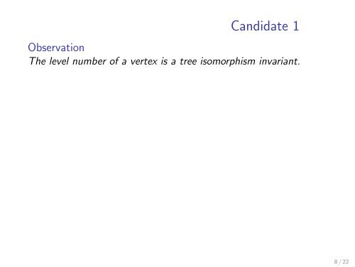 Tree isomorphism