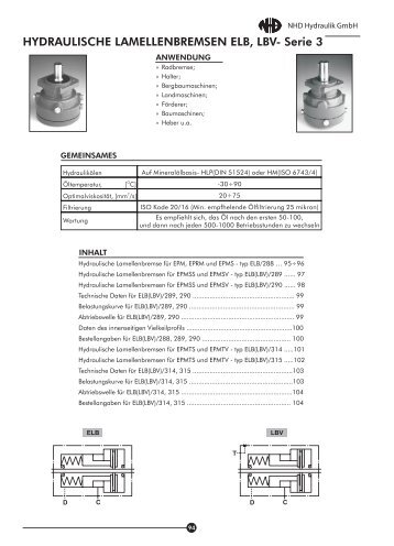 HYDRAULISCHE LAMELLENBREMSEN ELB, LBV - NHD Hydraulik ...