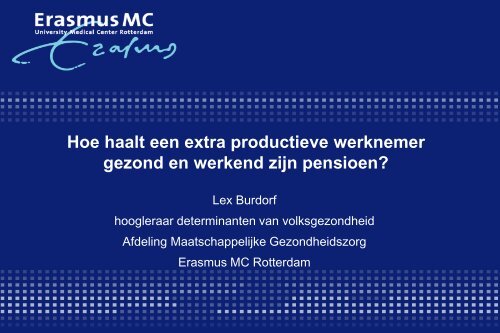 (EPO) werknemer gezond en werkend zijn pensioen?