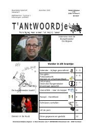 T'ANtWOORDje - Samenlevingsopbouw Antwerpen provincie