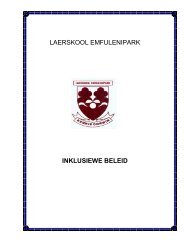 laerskool emfulenipark inklusiewe beleid - Emfulenipark.co.za