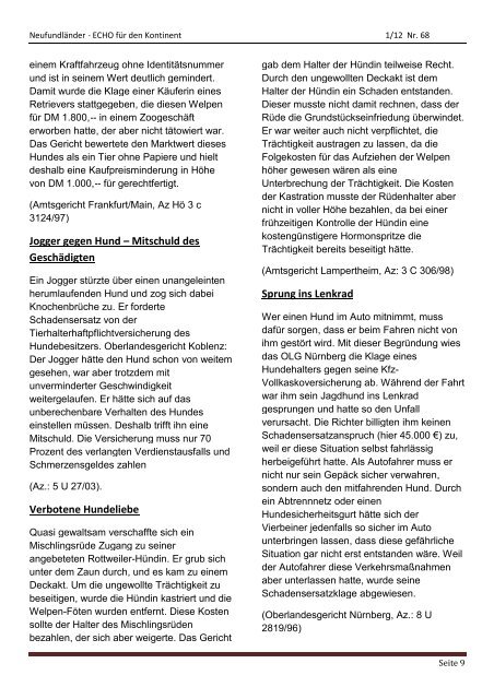 Ausgabe 1-2012 - Neufundländer Club für Europa e.V.