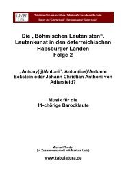 Eckstein/Anthony von Adlersfeld - Tabulatura