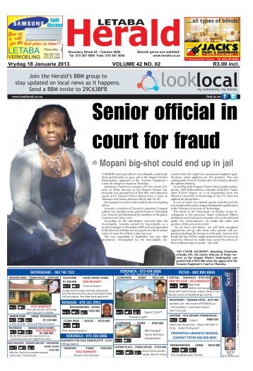 Senior official in court for fraud - Letaba Herald